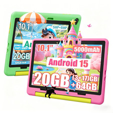 10.1" Kids Tablet 20GB+64GB Wi-Fi 6/5G 5MP+8MP Octa-Core Time Control Green/Pink