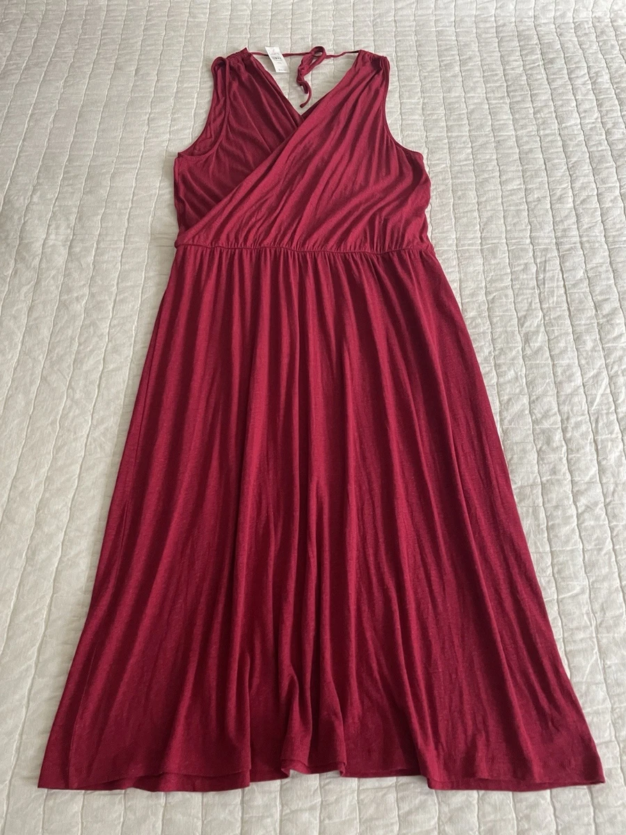strapless open back dress Mesh-Panel Fishtail Midi Dress in Red – CHICIDA main image 1