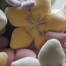 Medium Stuffed Flower Plush Toy Bouquet Yellow Pink Purple Green White