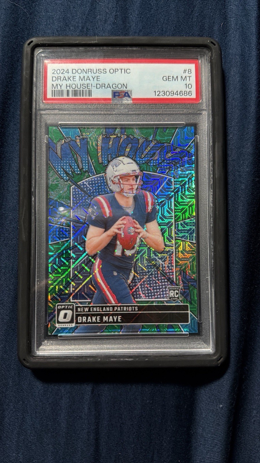 Drake Maye Panini Donruss Optic My House! #8 Dragon