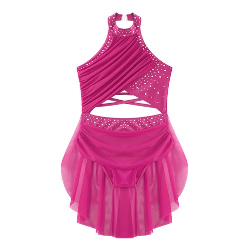 UK Girls Dance Dress Sleeveless Leotard Dress Stage Performance Kids Dancewear - Picture 129 of 190