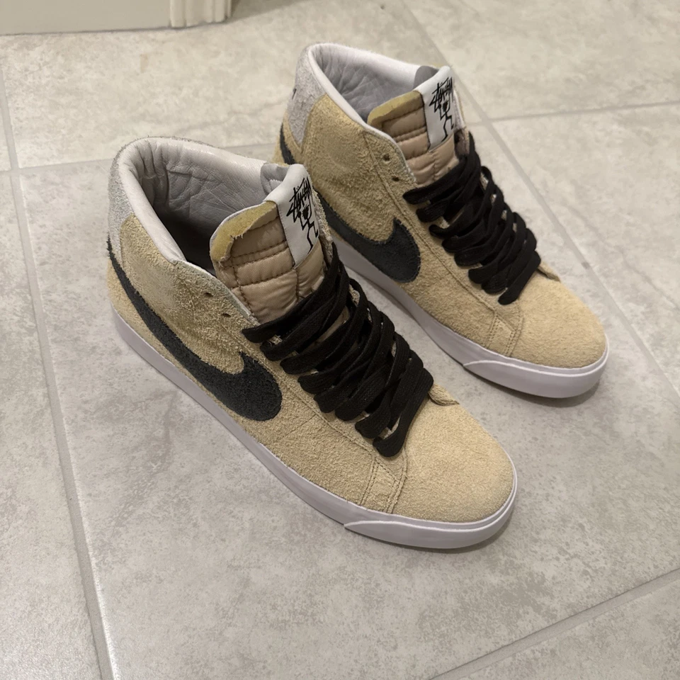 Nike Stussy SB Zoom Blazer Mid QS Midwest Gold, Size M/11 AH6158-700 - Image 3 of 4