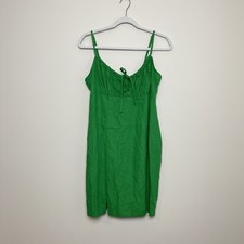 NEW Wild Fable Green Sleeveless Smocking Mini Pullover Dress Women's Sz M