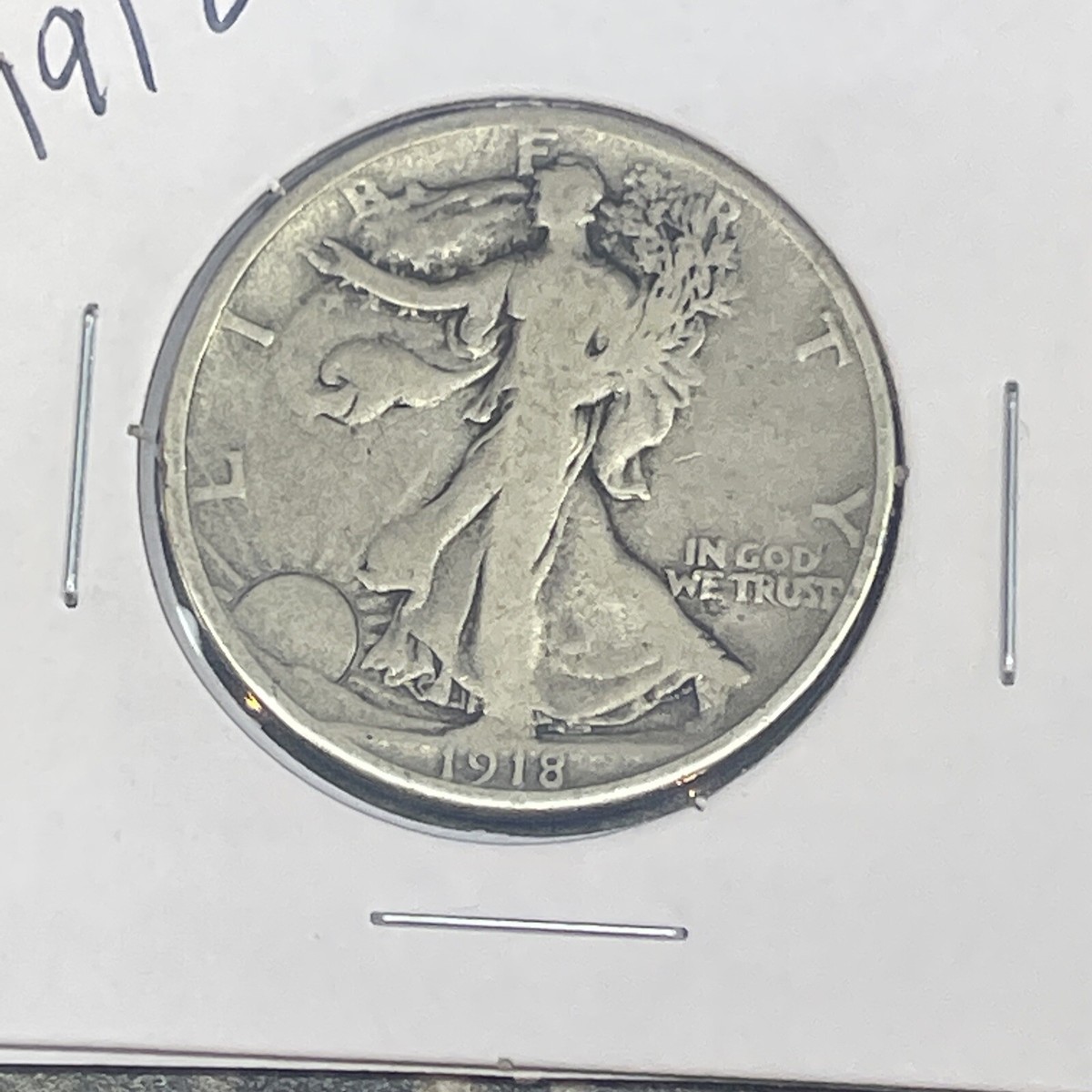 1918 S Walking Liberty Half Dollar 90% Silver Rare Collectible