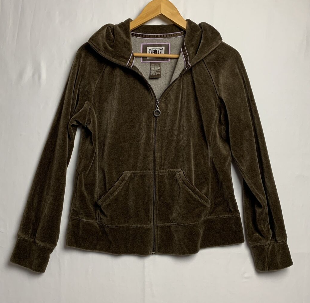 Everlast Boxing Heather Brown Crushed Velvet Velour Ladies Full