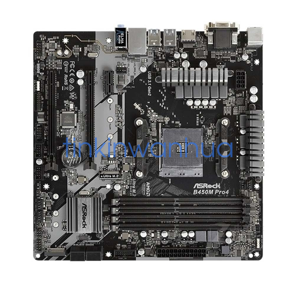 For ASRock B450M Pro4 Socket AM4 DDR4 2×M.2 4×SATAIII Micro ATX