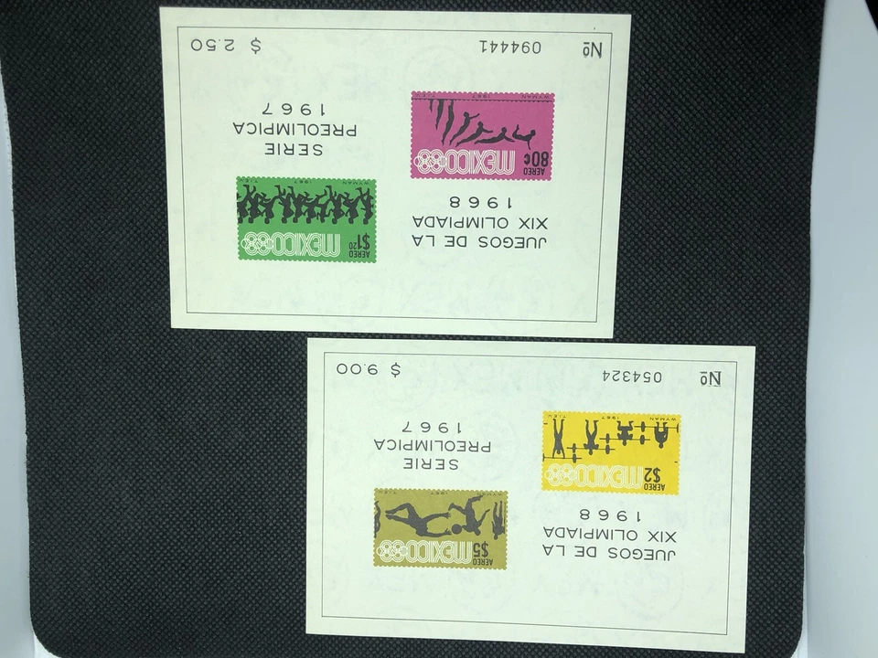 МЕКСИКАНСКИЕ СУВЕНИРНЫЕ ЛИСТЫ 1966 - 1968,19 ОЛИМПИЙСКИХ ИГР ИМПЕРСКИЕ, 13 ЛИСТОВ КАК НОВЫЕ БЕЗ НАКЛЕЕК И СЛЕДОВ - Изображение 4 из 4