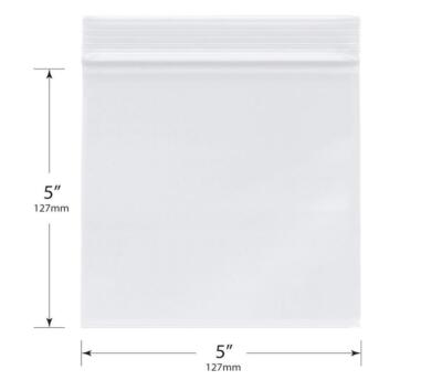 300 -5''X5'' Clear Reclosable Zip Lock Plastic Ziplock Bags Poly Zipper Jewelry