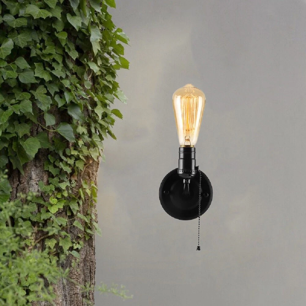 Pull chain wall sale mount light fixture