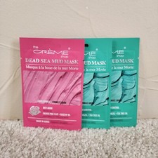 Set Of 3 Creme Shop Dead Sea Facial Mud Mask Pink Green