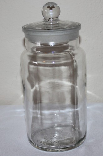 British Made Apothecary Candy Jar with Ground Glass Knob Lid Top 10" - 第 13/13 張圖片