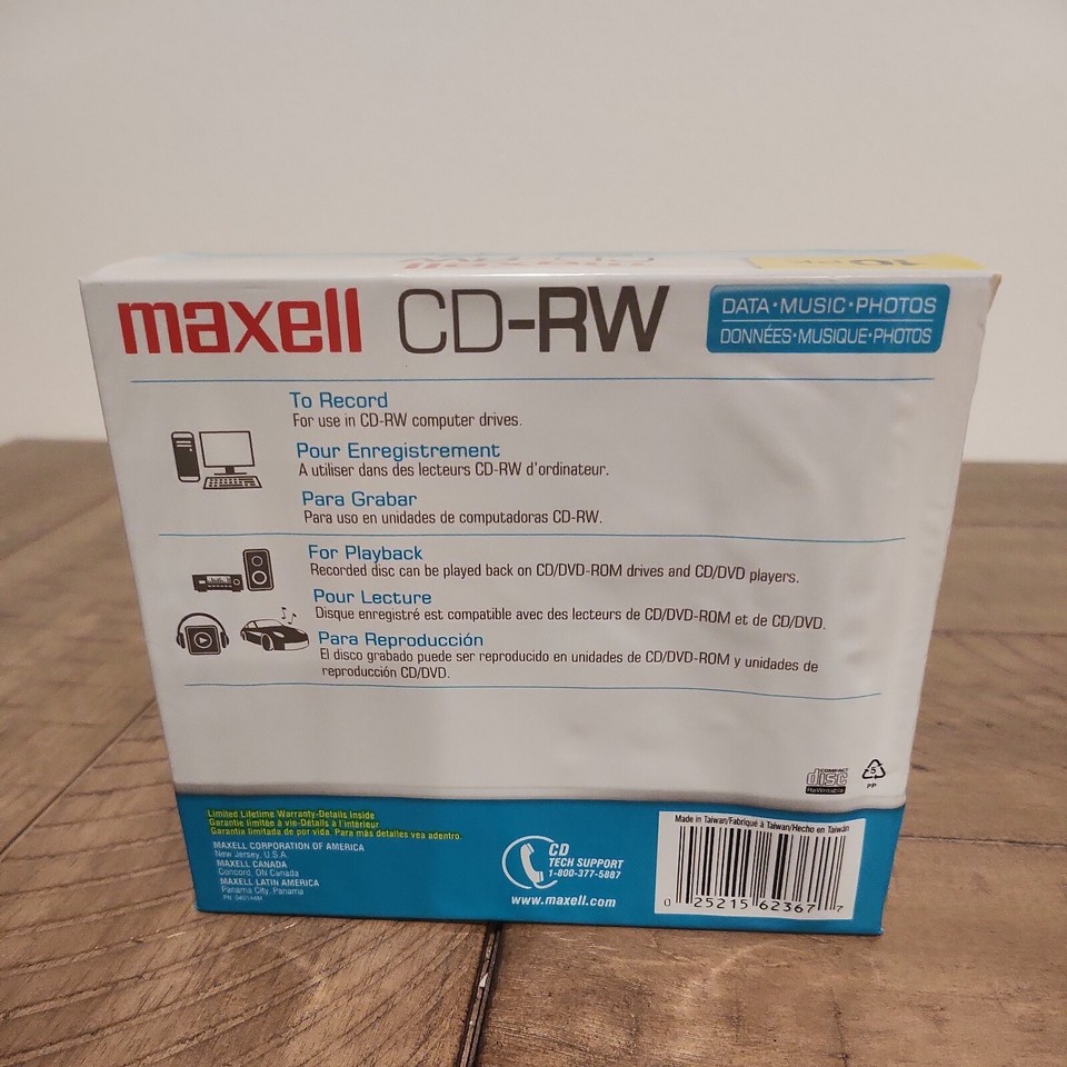 maxell-cd-rw-discs-700mb-80min-4x-silver-10-pack-630011-25215623677-ebay