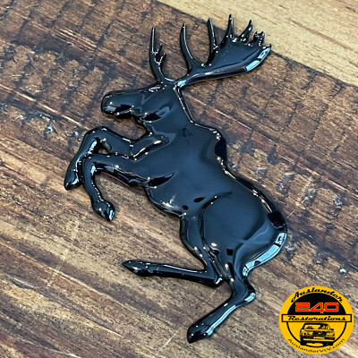Prancing Moose VOLVO 3.5” 3D Gloss Black Chrome Medallion | eBay