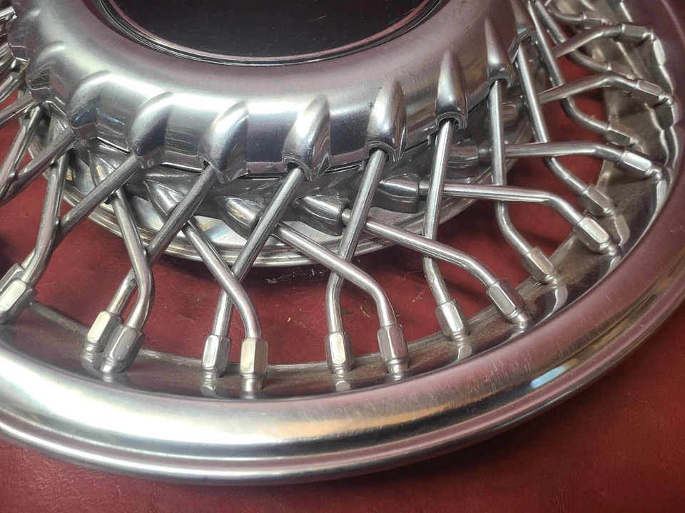 1990-1994 Chrysler Le Baron New Yorker 14" Wire Hubcap Wheel Cover 473 Cap - Image 3 of 4