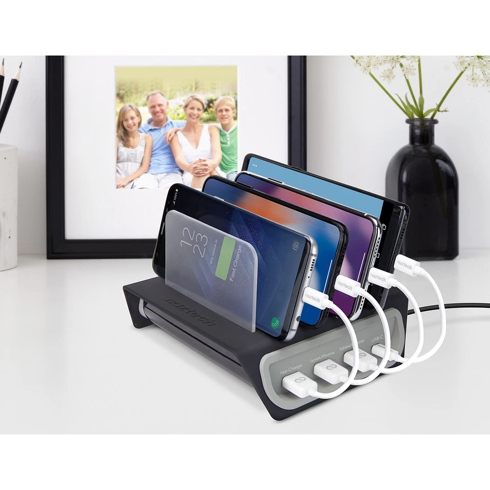 Naztech Adaptive Fast Charge Power Hub 4 Charging Station - Black - Image 3 of 3