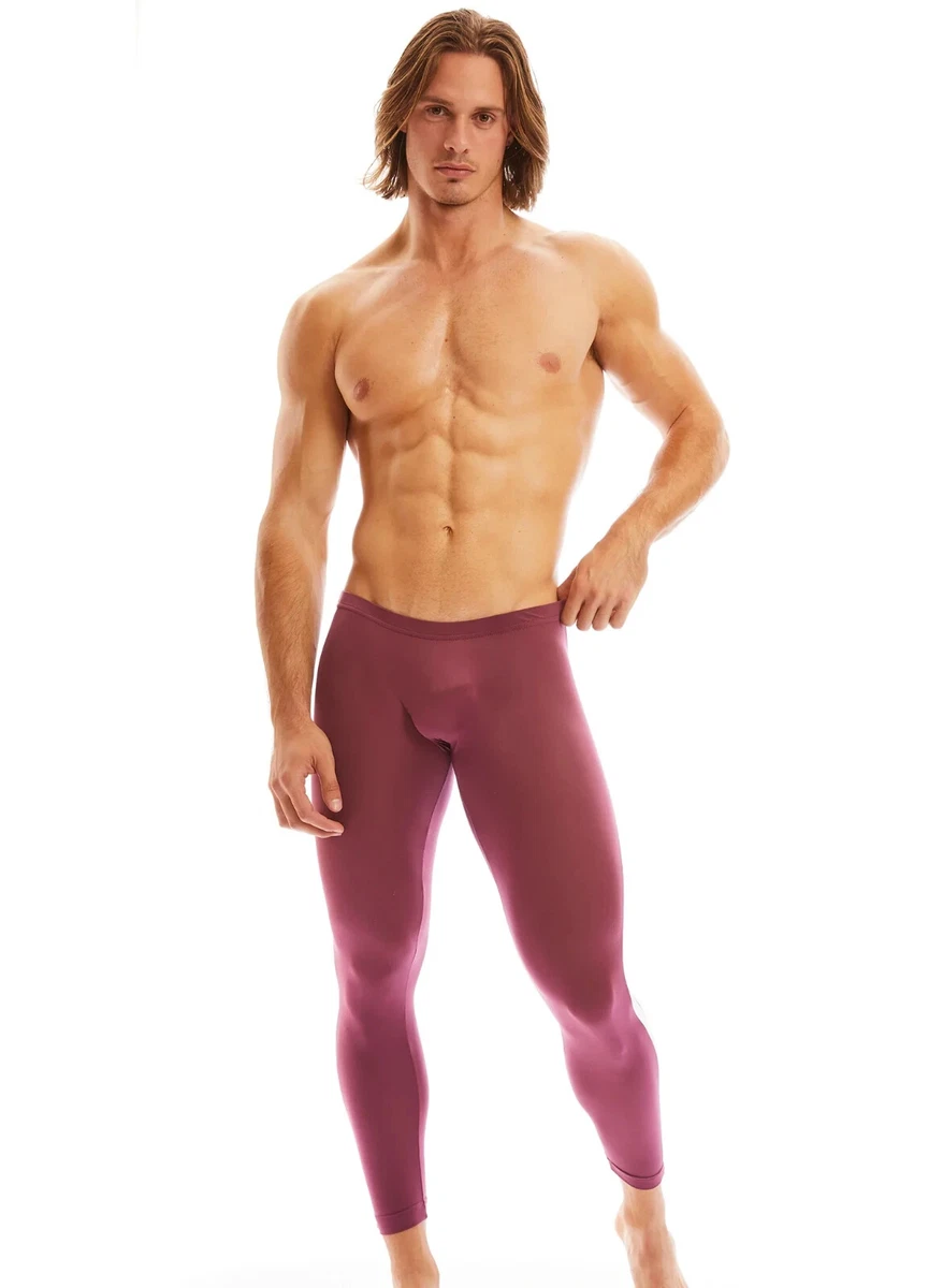 N2N Bodywear Men Plum color Hero sport runner tights size M