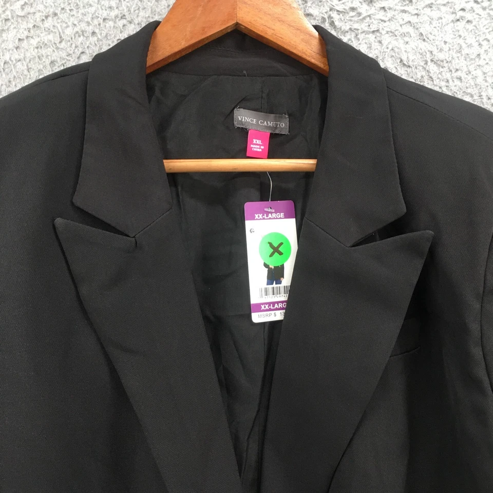 Vince Camuto Blazer куртка женщин XXL длинным рукавом одна кнопка вырез черный новый - Изображение 3 из 4