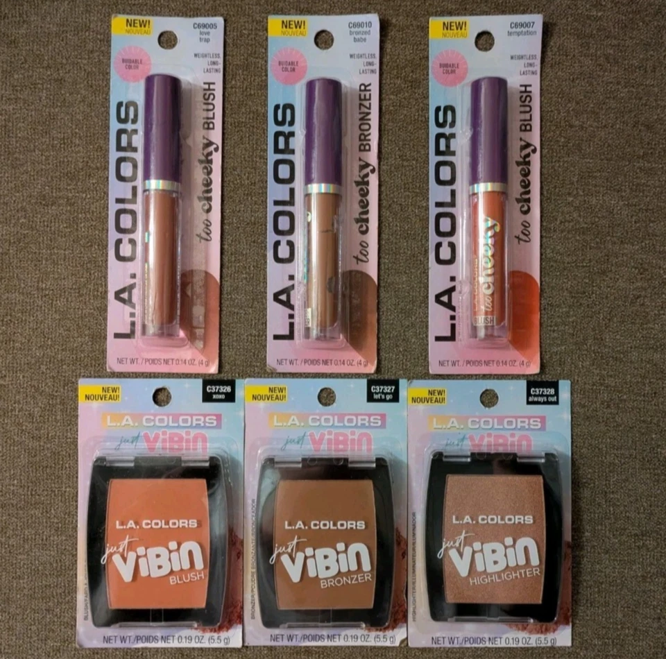 NEW L.A. Colors Blush, Highligter, Bronzer (Too cheeky or Just Vibin) YOU PICK - Image 3 of 3