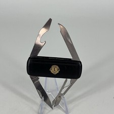 Navaja de Bolsillo Caballeros Club de Leones de Colección Estuche Negro con Sello Dorado del Club de Leones