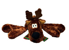 Vintage Hallmark Rodney Reindeer Christmas Plush 11 Inch Stuffed Animal w Scarf