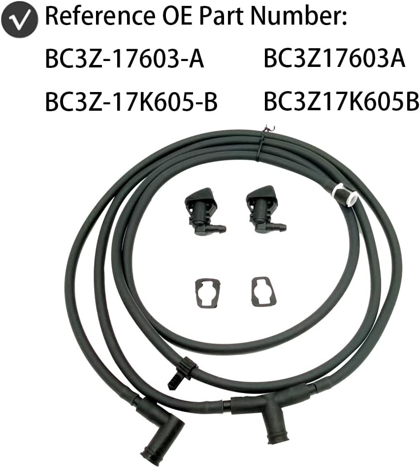 Windshield Washer Nozzle, Jet Hose Kit, For 20112016 Ford F250 F350
