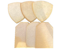 Plaques x 6 MDF Crafted - 3 Shields and 3 oblong