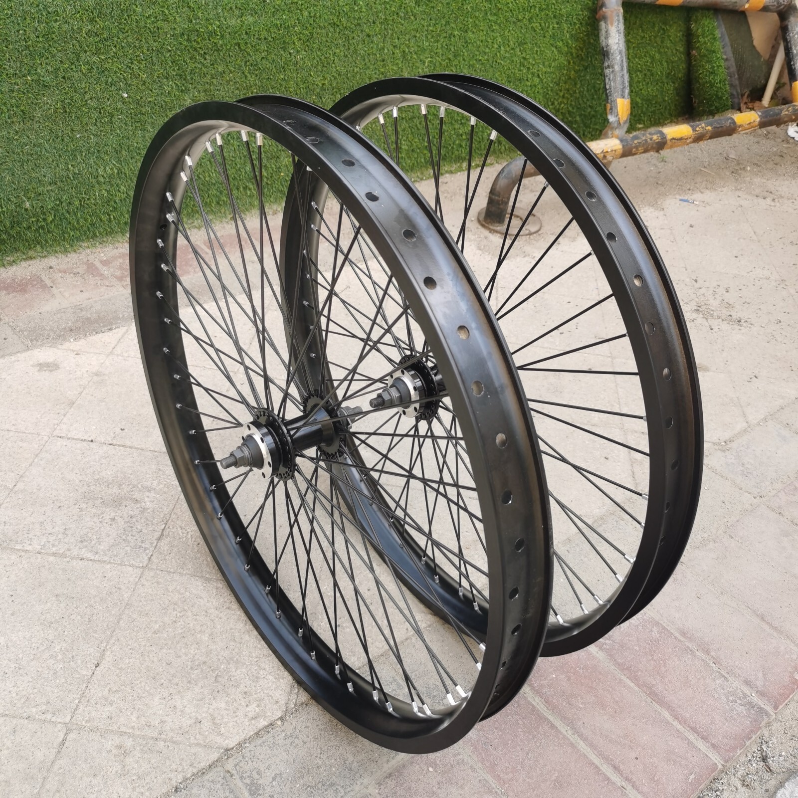 CDHPOWER 26" Bike Rim Wheel Set 12G Heavy Duty Double Wall 48 Spoke Bike Rim Set