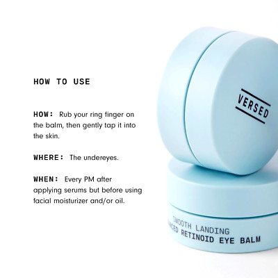 Versed Smooth Landing Advanced Retinoid Eye Balm   0.42 oz- 2 Pack FREE SHIPPING