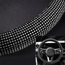 Car Steering Wheel Cover Crystal Rhinestone Sparkle Diamond Accessories Non-slip