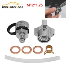 Quick Twist Oil Drain Valve for M12-1.25 Stainless Drain Hose Attachment No Mess