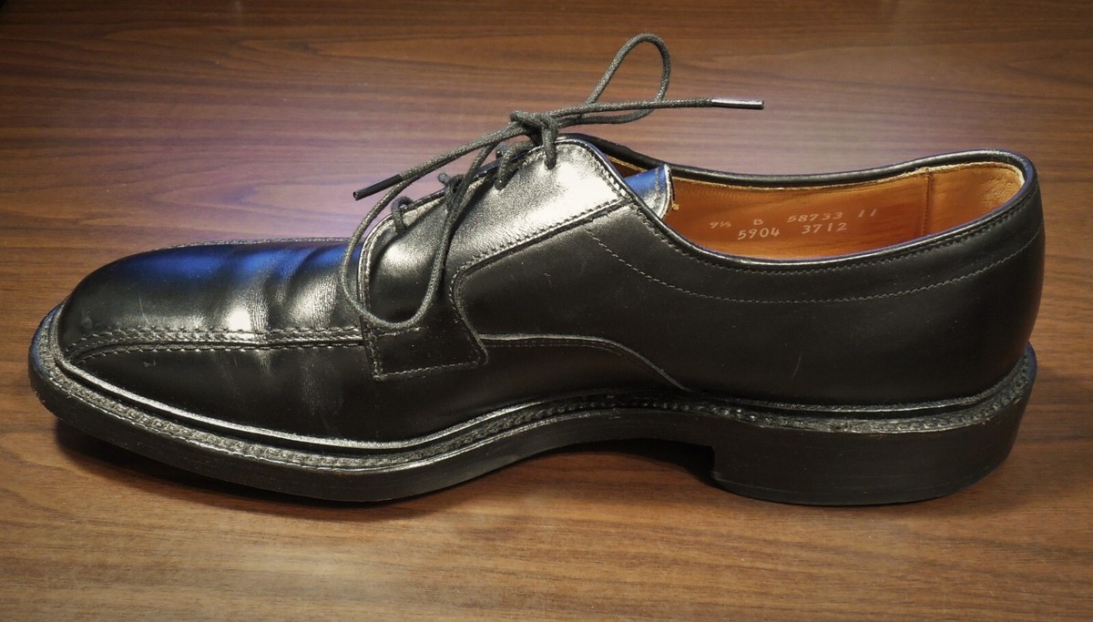 Allen Edmonds Hillcrest Shoes Black Derby Bicycle Toe Oxfords Goodyear 9.5 D Allen Edmonds Hillcrest Derby Shoes in Black Custom Calf  main image 2