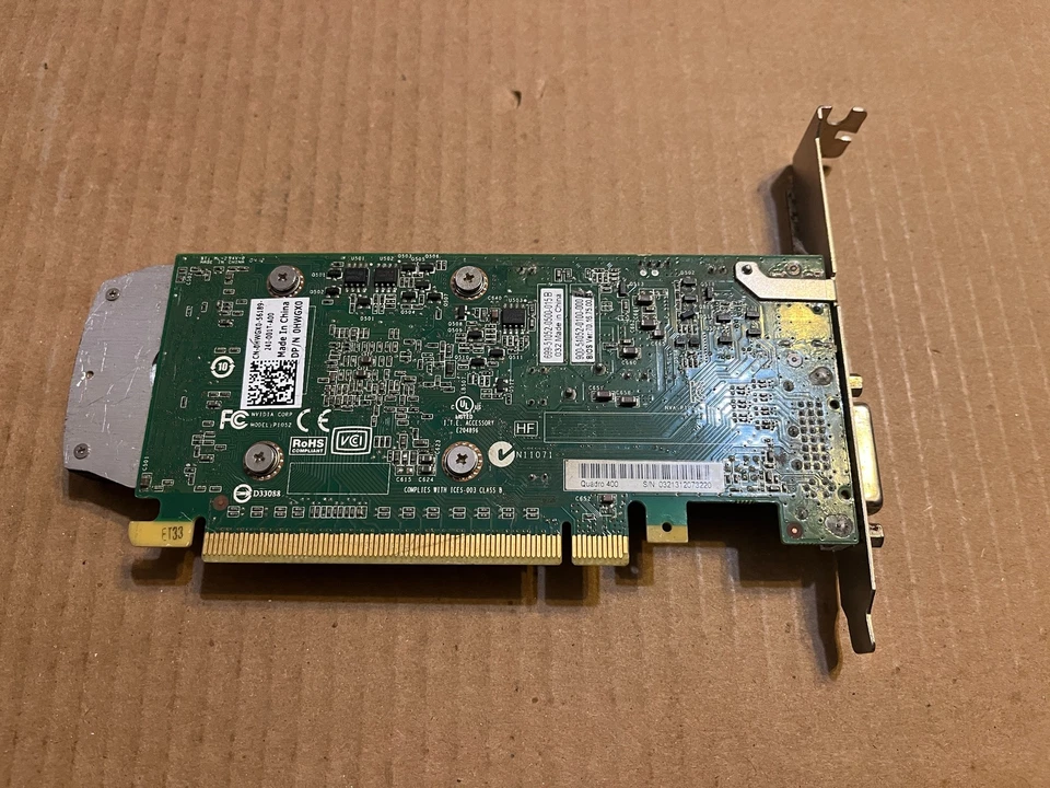 DELL NVIDIA QUADRO 400 512MB GDDR3 FULL HEIGHT VIDEO GRAPHIC CARD HWGX0 ZZ5-3(7) - Image 3 of 4