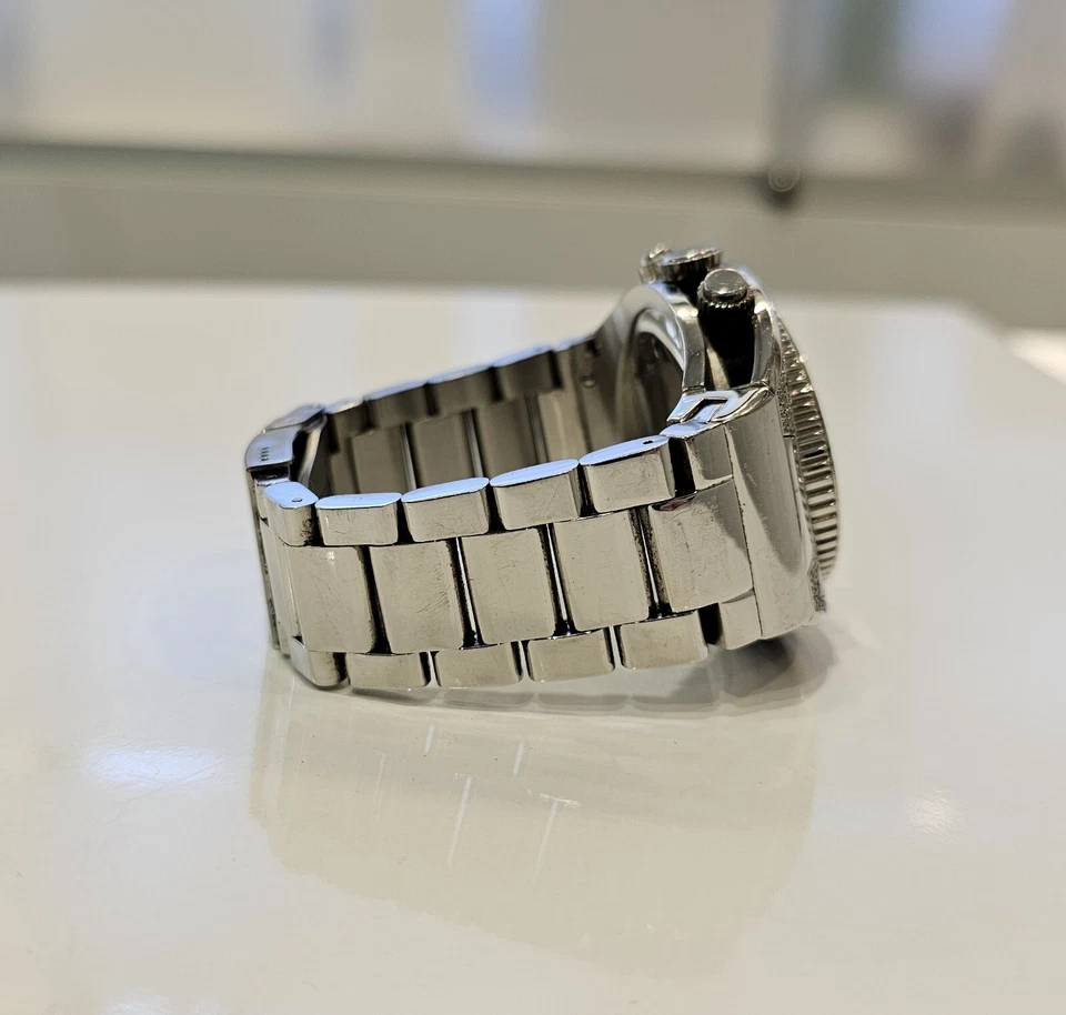 Zeno Chronographe Bling-Bling 1 Acier Inox Quartz - Montre Hommes - Fonctionne - Photo 4/4