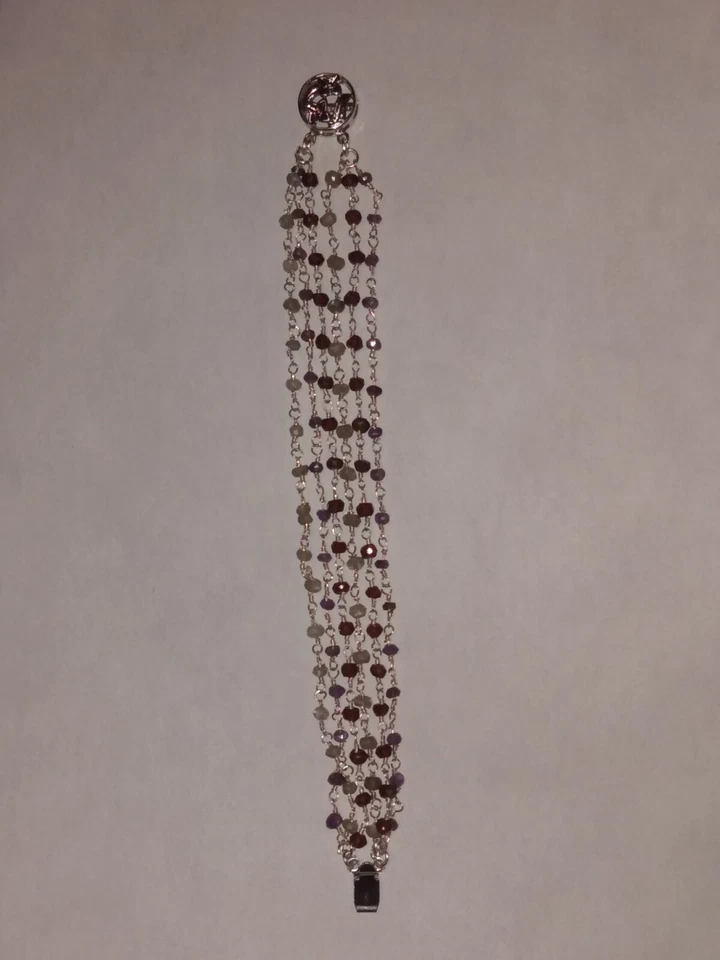 Gemstone 6 strain bracelet Labradorite, Garnet, Amethyst - Image 4 of 4