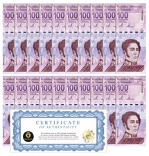 Venezuela 100 Digitales 2021 qty 30 UNC 100 million bolivars New