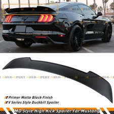 FOR 2015-2023 FORD MUSTANG GT MATTE BLACK MD STYLE HIGHKICK TRUNK SPOILER WING