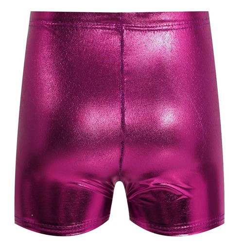 Kids Metallic Party Dance Performance Hot Pants Youth Shorts Practice Costume - Picture 42 of 72