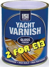 151 Yacht Varnish 300ml Tin Interior or Exterior Gloss Finish Weatherproof