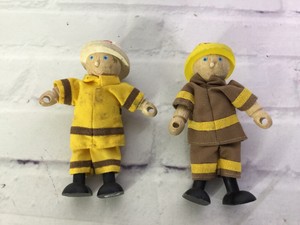 wooden fireman figures