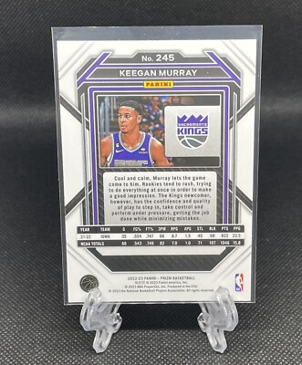 2022-23 Panini Prizm Basketball Keegan Murray Rookie Base No. 245