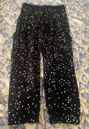 Flowers By Zoe Girls 5 Black Stars Sweatpants w/ Pockets NWOT - Picture 3 of 4