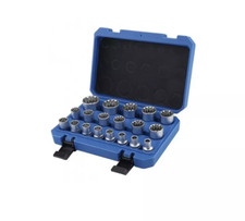 SET CHIAVI A BUSSOLA TORX MILLERIGHE KIT DA 19 PZ 1/2'' SCANALATO 8-32mm CR-V