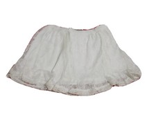 New Abercrombie  Fitch Floral Lace Ruffle Hem Lined Cotton Mini Skirt Sz L