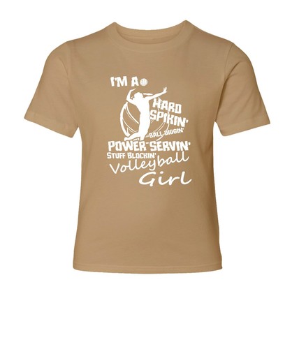 I'm A Hard Spikin' Ball Volleyball Girl Unisex Short Sleeve T-Shirt Graphic Tee - Picture 28 of 33