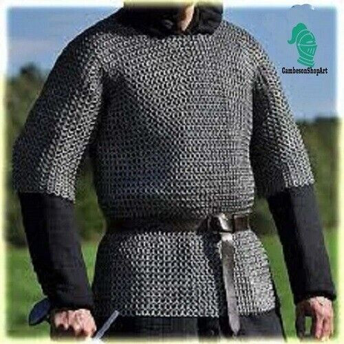 Flat Riveted With Flat Warser Chainmail shirt | 10 mm Half sleeve - Picture 1 of 4