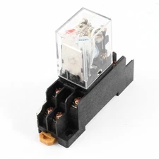 AC 110/120V Coil DPDT 8 Pin Red LED General Purpose Power Relay w Socket