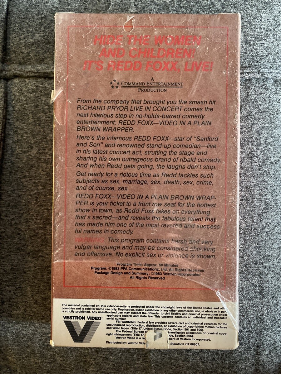 REDD FOXX VIDEO IN A PLAIN BROWN WRAPPER(VHS-1983) LIVE IN CONCERT