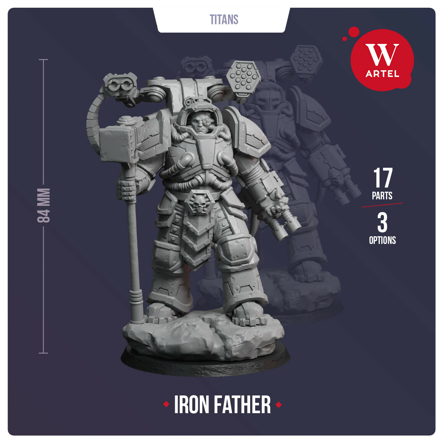 Миниатюрный морской герой Artel W Iron Father 28 мм от Wargaming