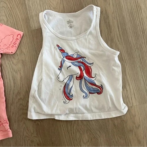 Girls Size 6 6X Clothing Lot – 18 Pc Bundle Carter’s Cat & Jack Unicorn Pajamas - Picture 4 of 10