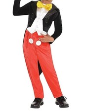 MICKEY MOUSE Clubhouse Halloween Costume Cosplay Child 4-6 Jumpsuit Jacket Tie